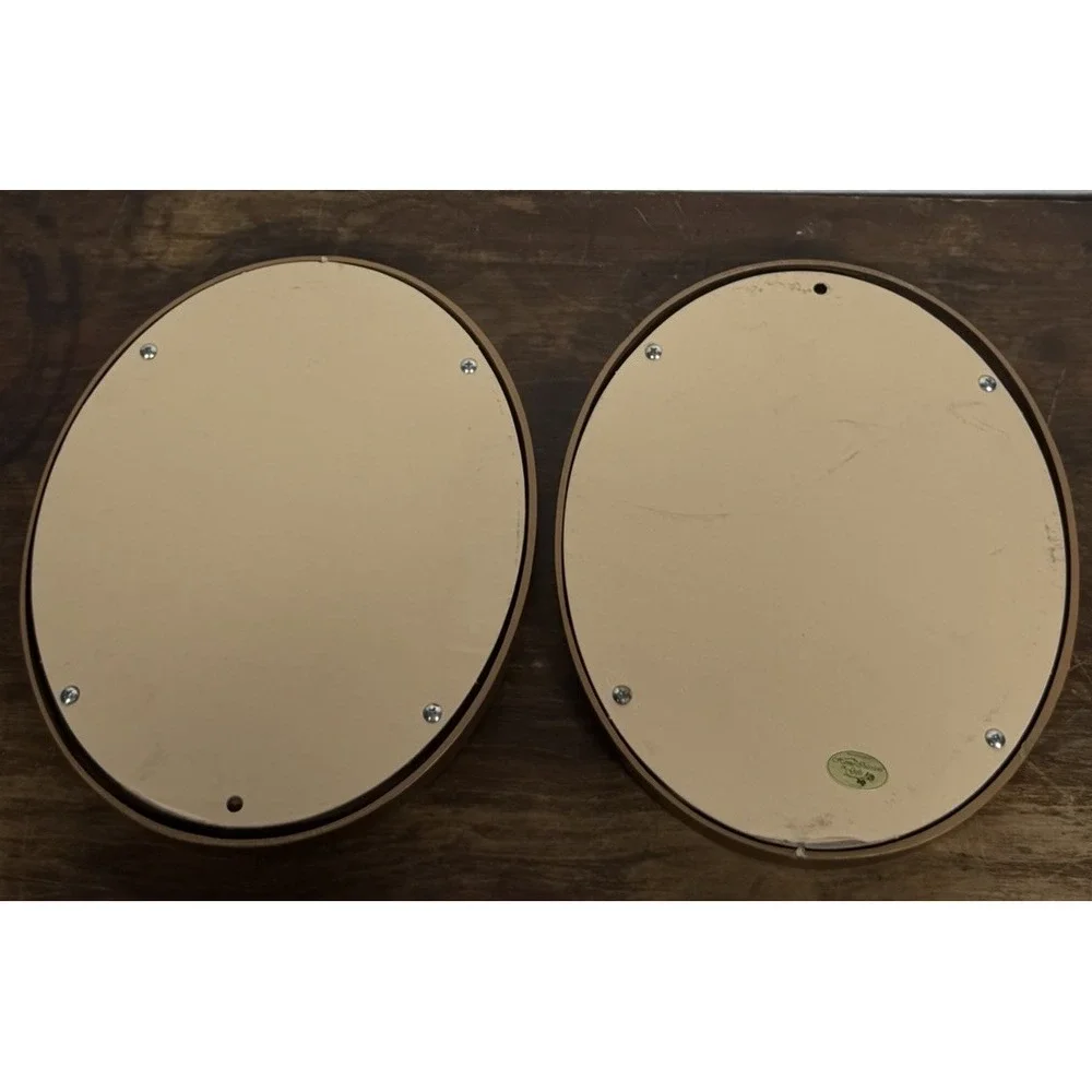Vtg MCM 1983 Homco Home Interior Birds Grannycore Gold Oval Frame Pictures Set 2